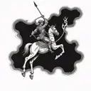 centaur archer coming tattoo design idea