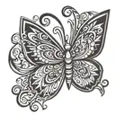 Tribal Butterfly   tattoo design idea