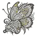 Tribal Butterfly   tattoo design idea