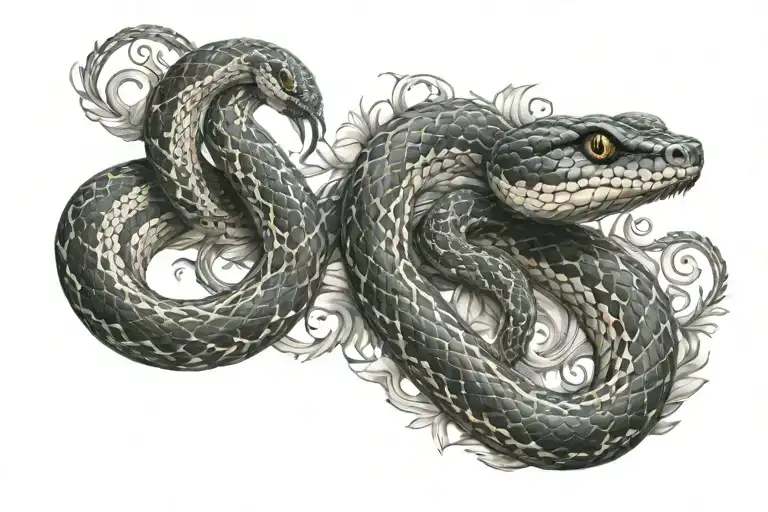 snake and number 96 on chest tattoo tattoo design idea