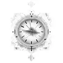 broken clock with stairway tattoo design idea