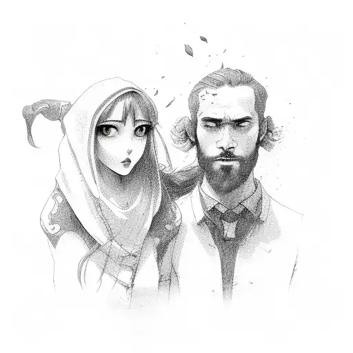 couple tattoo design idea