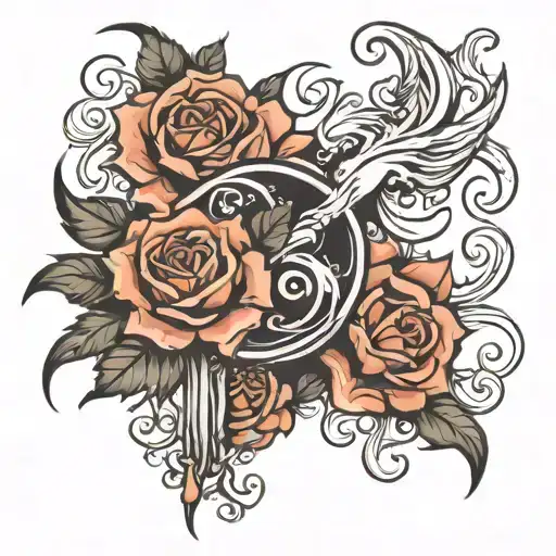 everlasting for couples tattoo design idea