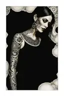 tarot , gypsy sleeve tattoo tattoo design idea