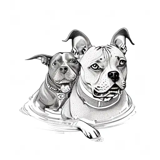 English staffy  tattoo design idea