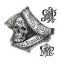 only god can judge me in script tattoo design idea