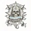 only god can judge me in script tattoo design idea