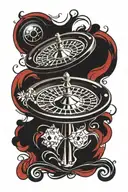 casino roulette wheel tattoo design idea