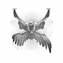 vulture tattoo design idea