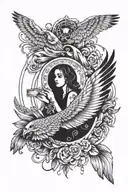 a forearm tattoo, which should contain the names Pappa, Amma and Arya.  prefered to be in a circle and wings tattoo design idea