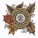 a forearm tattoo, which should contain the names Pappa, Amma and Arya.  prefered to be in a circle along with a small ci tattoo design idea