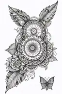a forearm tattoo, which should contain the names Pappa, Amma and Arya.  prefered to be in a circle and wings tattoo design idea