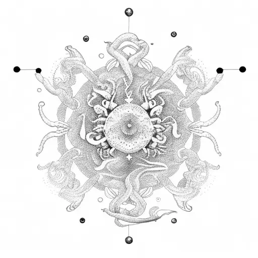 Scorpio, scorpio constellation, chrysanthemum, water, pluto, scorpio glyph tattoo design idea