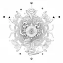 Scorpio, scorpio constellation, chrysanthemum, water, pluto, scorpio glyph tattoo design idea