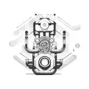cyberpunk mechanical snake tattoo design idea