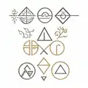 four elements and triathlon symbol incorporated tattoo design idea