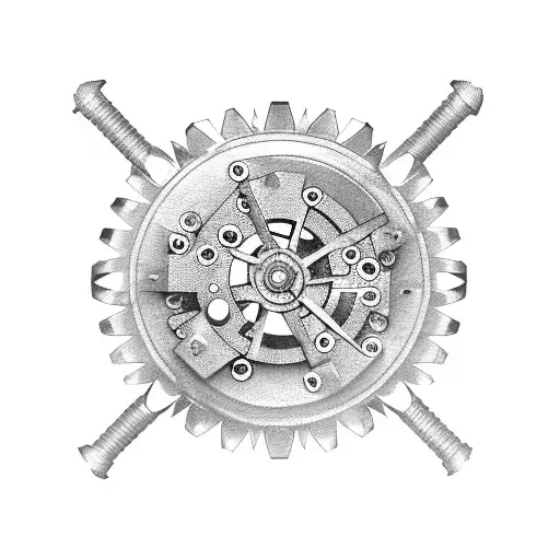 A mechanical king and queen chess piece with gears and cogs inside, representing the client's engineering background tattoo design idea