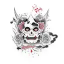 "i'm both the killer and the final girl"  tattoo design idea