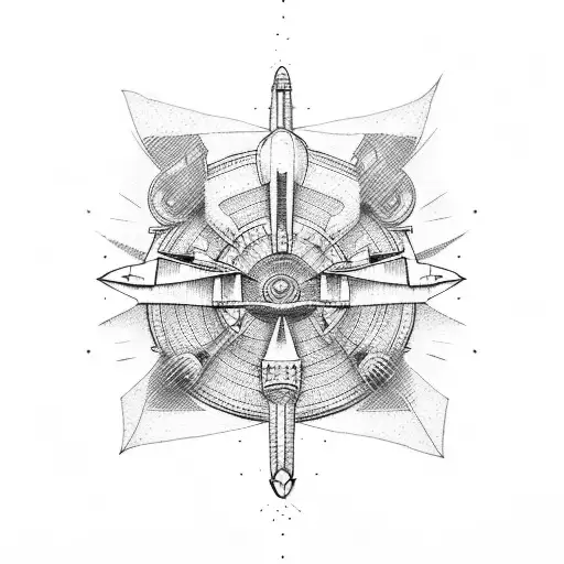 aviation  tattoo design idea