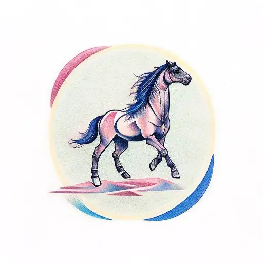 Branding tattoo of a mare with the initial J tattoo design idea