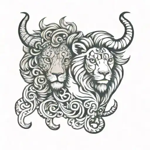 1993 and leo zodiac sign tattoo design idea
