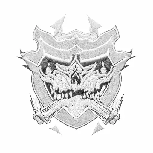 82nd Airborne patch with tears in it tattoo design idea