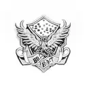 82nd Airborne patch with tears in it tattoo design idea