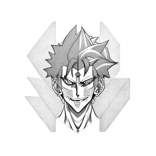 hisoka sholder tattoo design idea