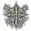 Iron cross on an elbow, but make it kinda hidden tattoo design idea