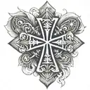 Iron cross on an elbow, but make it kinda hidden tattoo design idea