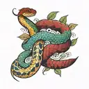 Imagine a snake wrapping around your entire arm, from your shoulder to your wrist. - tattoo design idea