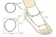 charm ankle bracelet tattoo design idea