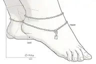charm ankle bracelet tattoo design idea