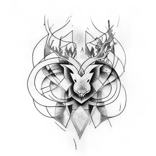 Explore the concept of negative line work in a tattoo design that highlights your love for solid black ink work. tattoo design idea