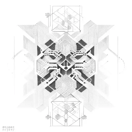 Circuit board intertwined with binary code tattoo design idea