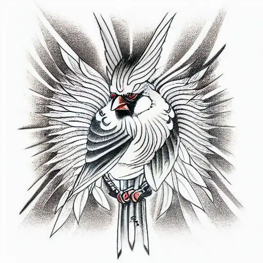 Cardinal tattoo design idea