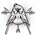 cardinal sleeve tattoo design idea