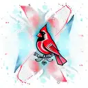 cardinal sleeve tattoo design idea