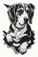 beagle dog tattoo design idea