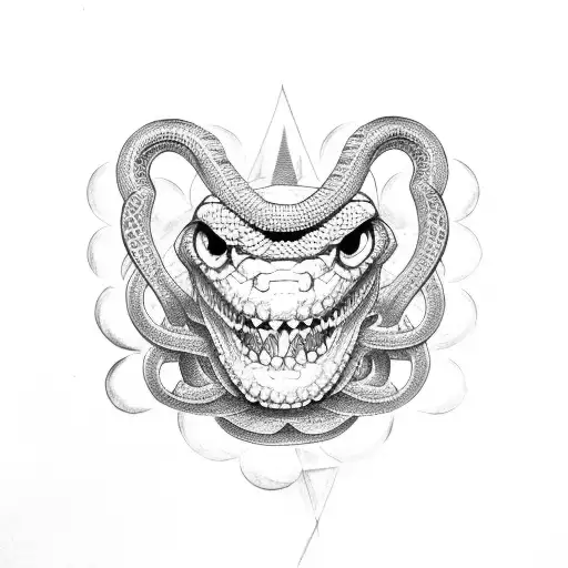 Awesome Snake and Anchor Tattoo - TattooVox Professional Tattoo Designs  Online