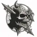 slaanesh chaos god tattoo design idea