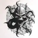 slaanesh chaos god tattoo design idea