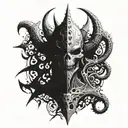 slaanesh chaos god tattoo design idea