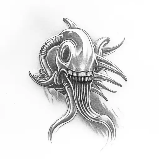 xenomorph 15cm simple tattoo tattoo design idea
