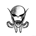 alien xenomorph 15cm simple tattoo tattoo design idea