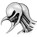 alien xenomorph full body 15cm simple tattoo tattoo design idea