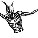 alien xenomorph full body 15cm simple tattoo tattoo design idea