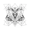 virgo constellation low poly tattoo design idea