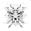 virgo constellation low poly tattoo design idea