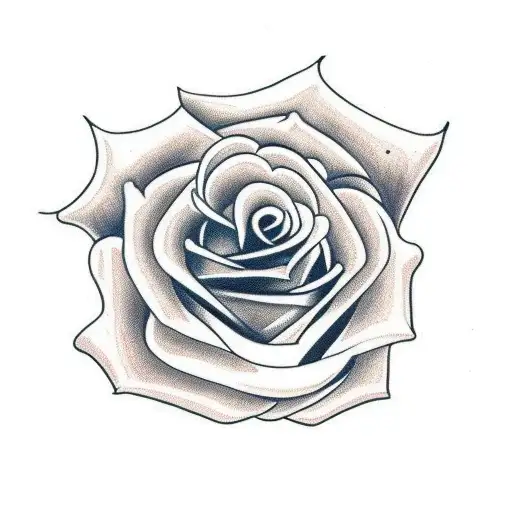 Rose con flores tattoo design idea